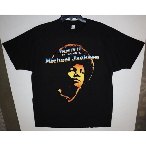 Tultex Men's Sz XL Michael Jackson "This Is It" 50 London O2 T-Shirt - Picture 3 of 6